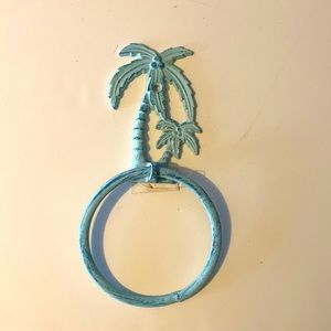 Cast Iron palm tree Bathroom Towel hanger.